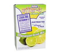 Effer-C Lemon-Lime, Now Foods 30 Packets